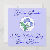 Hydrangea New Year's Day Open House Einladung (Rückseite)