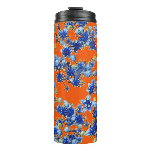 Hydrangea Orange und Blue Thermosbecher (Vorderseite)