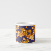 Hydrangea-Orange und Marine Espressotasse (Vorderseite)