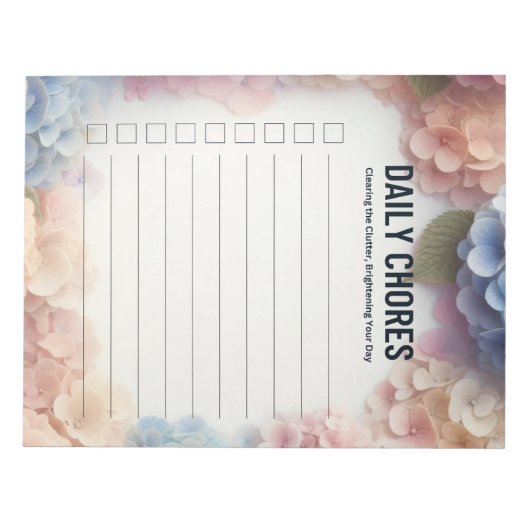 Hydrangea Pages Notizblock (Vorderseite)