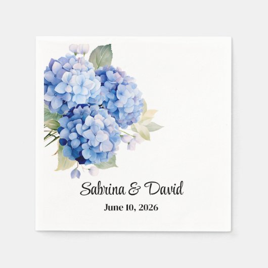 Hydrangea-Papier-Servietten Serviette (Vorderseite)