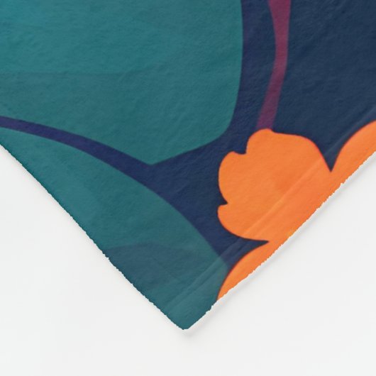 Hydrangea Pastel Personalisiertes Muster Fleecedecke (Ecke)