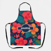 Hydrangea Pastel Personalisiertes Muster Schürze (Vorderseite)