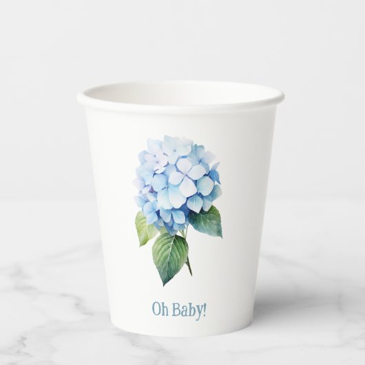 Hydrangea Personalisiert Pappbecher (Vorderseite)