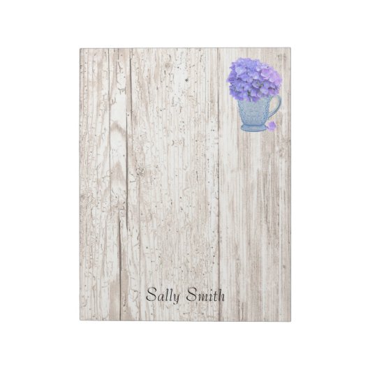 Hydrangea Pitcher Custom Large Notepad Notizblock (Rotiert)