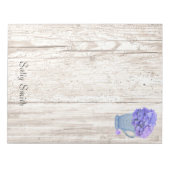 Hydrangea Pitcher Custom Large Notepad Notizblock (Vorderseite)