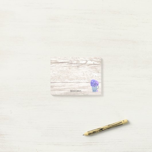 Hydrangea Pitcher-Individuelle Name Postit Notes Post-it Klebezettel (Auf Schreibtisch)