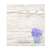 Hydrangea Pitcher Notepad Notizblock (Vorderseite)