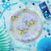 Hydrangea Plates | Duck Egg Blue Floral Party Pappteller (Party)