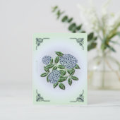 Hydrangea Postcard Postkarte (Stehend Vorderseite)