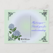 Hydrangea Postcard Postkarte (Rückseite)
