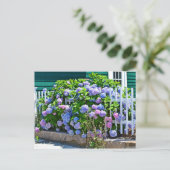 Hydrangea Postcard Postkarte (Stehend Vorderseite)