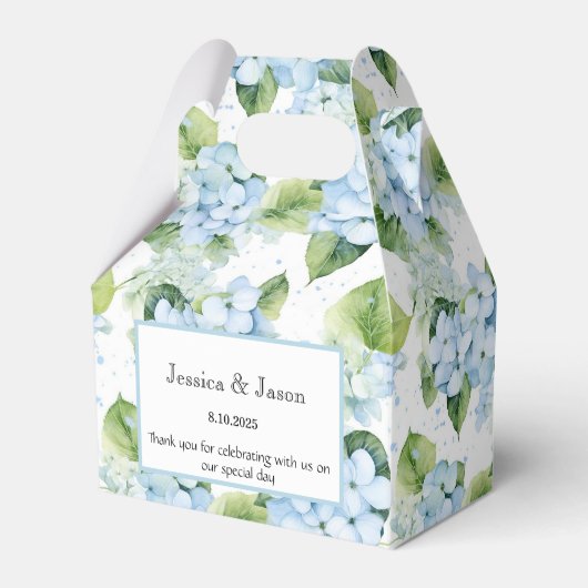 Hydrangea Print Party Leckerei Box Geschenkschachtel (Vorderseite)