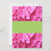 Hydrangea-Rand Rosa Grüne Hochzeitsdusche Einladung (Rückseite)