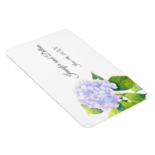 Hydrangea rechteckig  magnet (Rechte Seite)