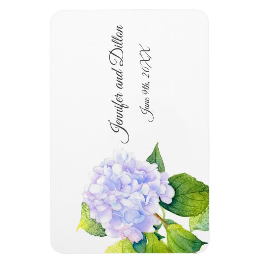 Hydrangea rechteckig magnet (Vertikal)