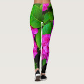 Hydrangea Rosa Blume Blumen Natur Eleganter Chic Leggings (Rückseite)