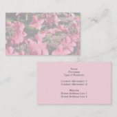 Hydrangea. Rosa Blumen. Weiche Pastellfarben Visitenkarte (Vorne/Hinten)