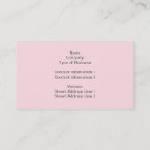 Hydrangea. Rosa Blumen. Weiche Pastellfarben Visitenkarte (Rückseite)