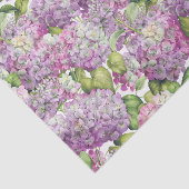 Hydrangea-rosa Lavendel-mit Blumenmuster Seidenpapier (Ausschnitt)