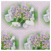 Hydrangea Rosa Lila Land Druckstoff Stoff (Nahaufnahme)