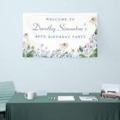 Hydrangea Rose 40. Geburtstag Willkommen Banner (Messeveranstaltung)