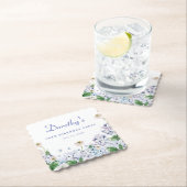 Hydrangea Rose 70. Geburtstag Personalisierte Cust Untersetzer (Vor Ort)