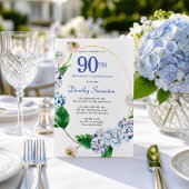 Hydrangea Rose 90. Geburtstagsparty Einladung