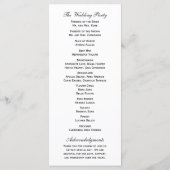 Hydrangea-Rose Blumenhochzeiten Programm (Rückseite)