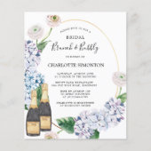 Hydrangea Rose Brunch Einladung (Vorderseite)
