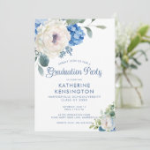 Hydrangea-Rose Einladung (Stehend Vorderseite)