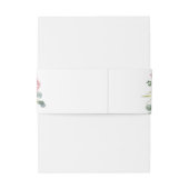 Hydrangea-Rose Rosa Wasserfarbe Einladungsbanderole (Rückseitenbeispiel)