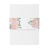 Hydrangea-Rose Rosa Wasserfarbe Einladungsbanderole (Rückseitenbeispiel)