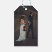 Hydrangea-Rose Rosa Wasserfarbe Geschenkanhänger (Rückseite)