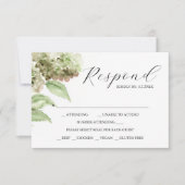 Hydrangea RSVP Cards for Wedding (Vorderseite)