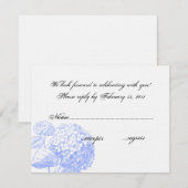 Hydrangea RSVP Karte (Vorne/Hinten)