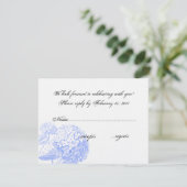 Hydrangea RSVP Karte (Stehend Vorderseite)