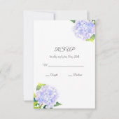 Hydrangea RSVP Karte (Vorderseite)