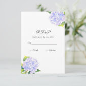 Hydrangea RSVP Karte (Stehend Vorderseite)