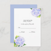 Hydrangea RSVP Karte (Vorne/Hinten)