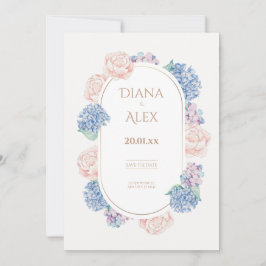 Hydrangea-Save the Date Einladung