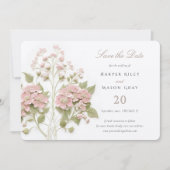 Hydrangea Save the Date Wedding Einladung (Vorderseite)