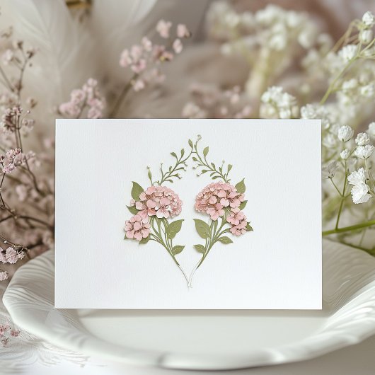 Hydrangea Save the Date Wedding Einladung