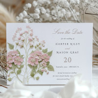 Hydrangea Save the Date Wedding