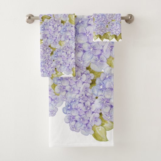 Hydrangea-Schattierungen von violett-blauem Badetu Badhandtuch Set (Insitu)