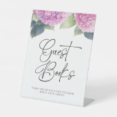 Hydrangea Seine a Girl Guest Books Baby Dusche Sockelschild (Vorderseite)