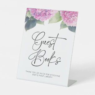 Hydrangea Seine a Girl Guest Books Baby Dusche Sockelschild