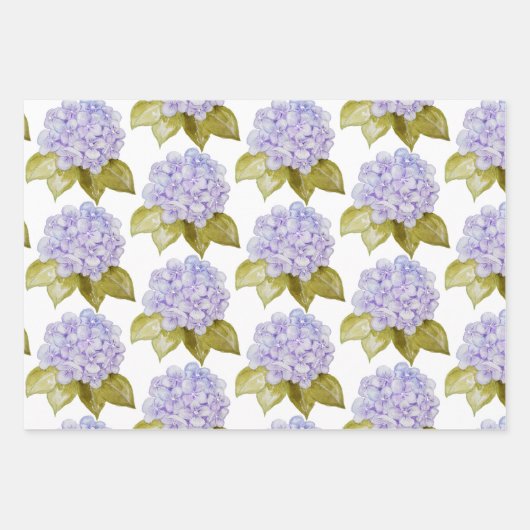 Hydrangea-Shades von Violetblau Geschenkpapier Set (Vorderseite 2)
