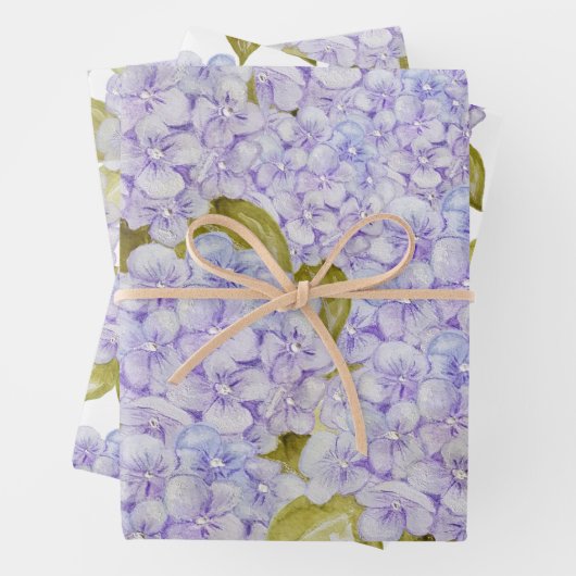 Hydrangea-Shades von Violetblau Geschenkpapier Set (Beispiel)