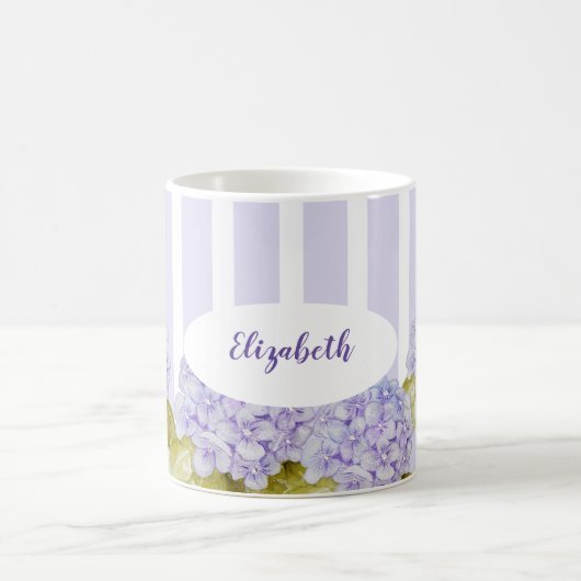 Hydrangea-Shades von Violetblau Kaffeetasse (Mittel)